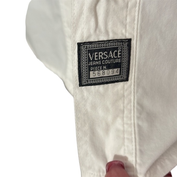 Versace Jeans Couture white long sleeve shirt. EUC. Size XS. Beautiful - Picture 2 of 15